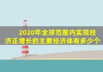 2020年全球范围内实现经济正增长的主要经济体有多少个