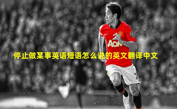 停止做某事英语短语怎么说的英文翻译中文