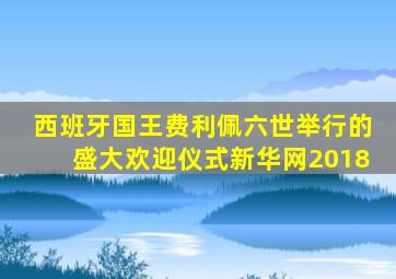 西班牙国王费利佩六世举行的盛大欢迎仪式新华网2018