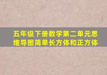 五年级下册数学第二单元思维导图简单长方体和正方体