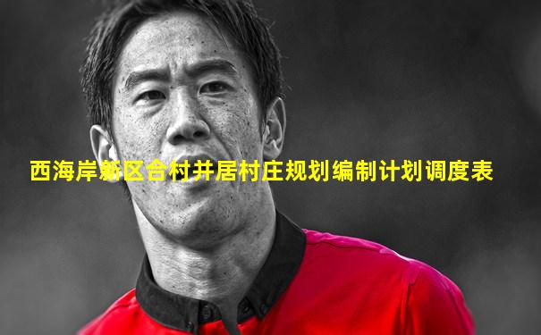 西海岸新区合村并居村庄规划编制计划调度表